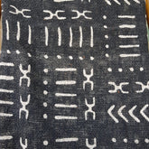 Natural Cotton Throw with Abstract Motif and Beaded Tassels | 145×216cm
